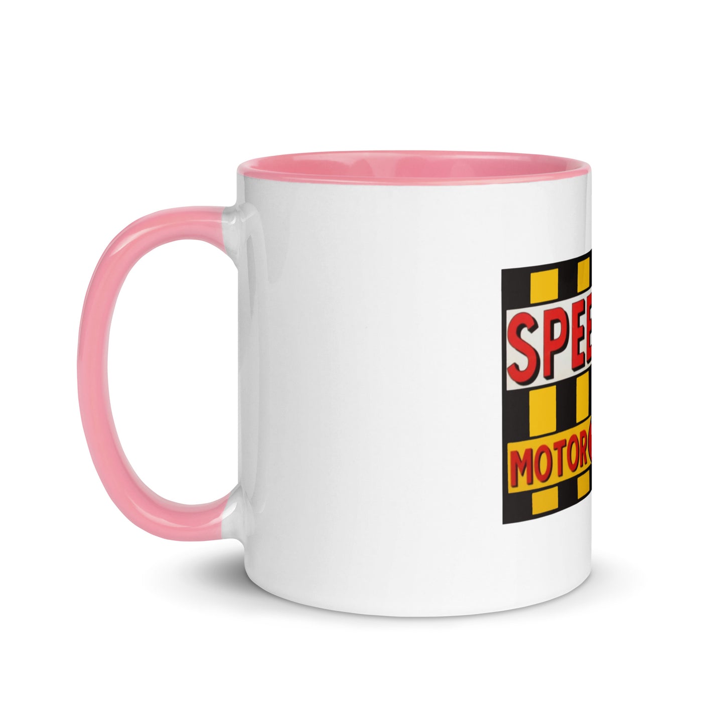 Retro Speedway Tin Syle Mug with Color Inside