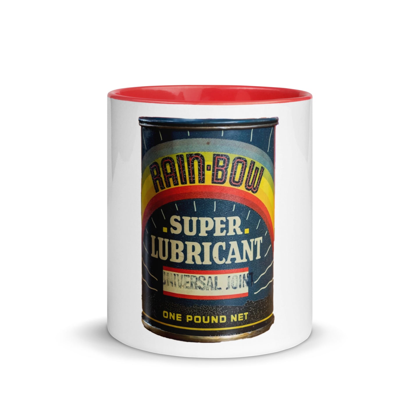 Vintage Grease Soup Can Style Mug with Color Inside
