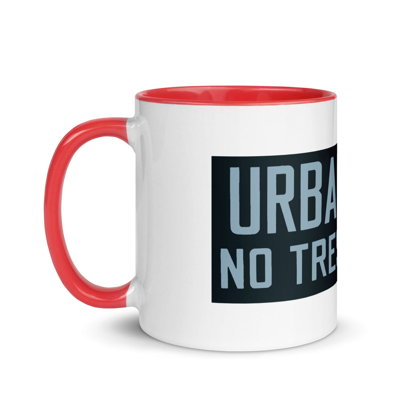 Retro Urban Farm Sign Porcelain Style Mug with Color Inside