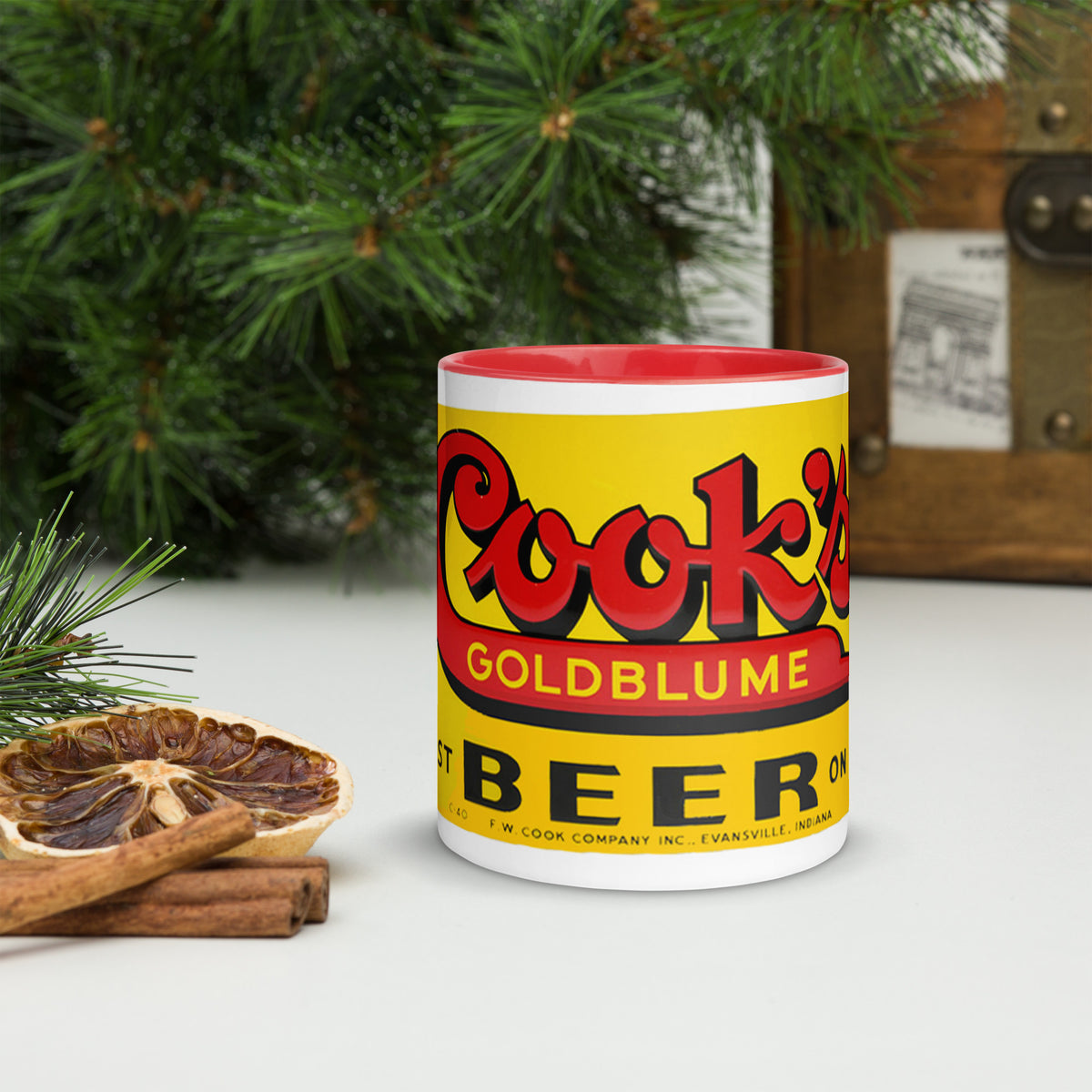 Cooks Beer Vintage Tin Style Mug with Color Inside