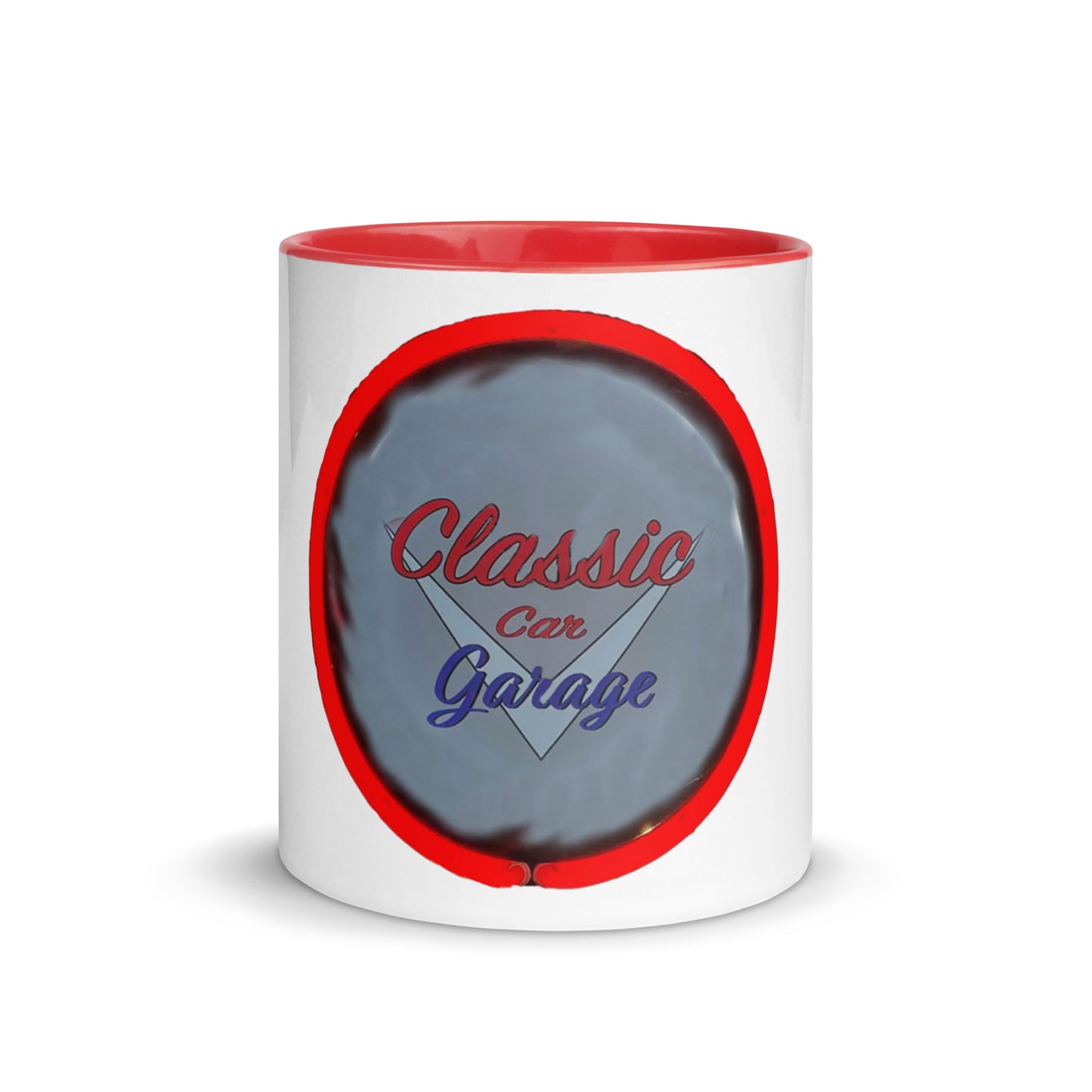 Classic Car Garage Neon Graffiti Style Mug with Color Inside