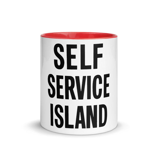 Self Service Island Design Mug with Color Inside