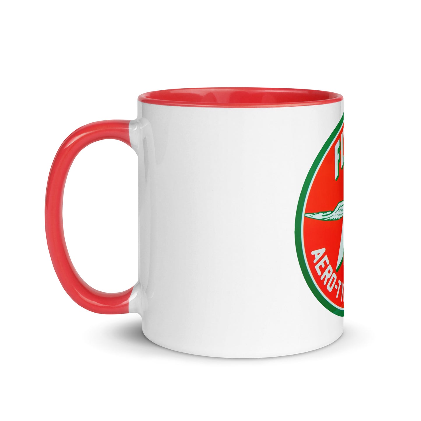 Vintage Flying A Porcelain Style Design Mug with Color Inside