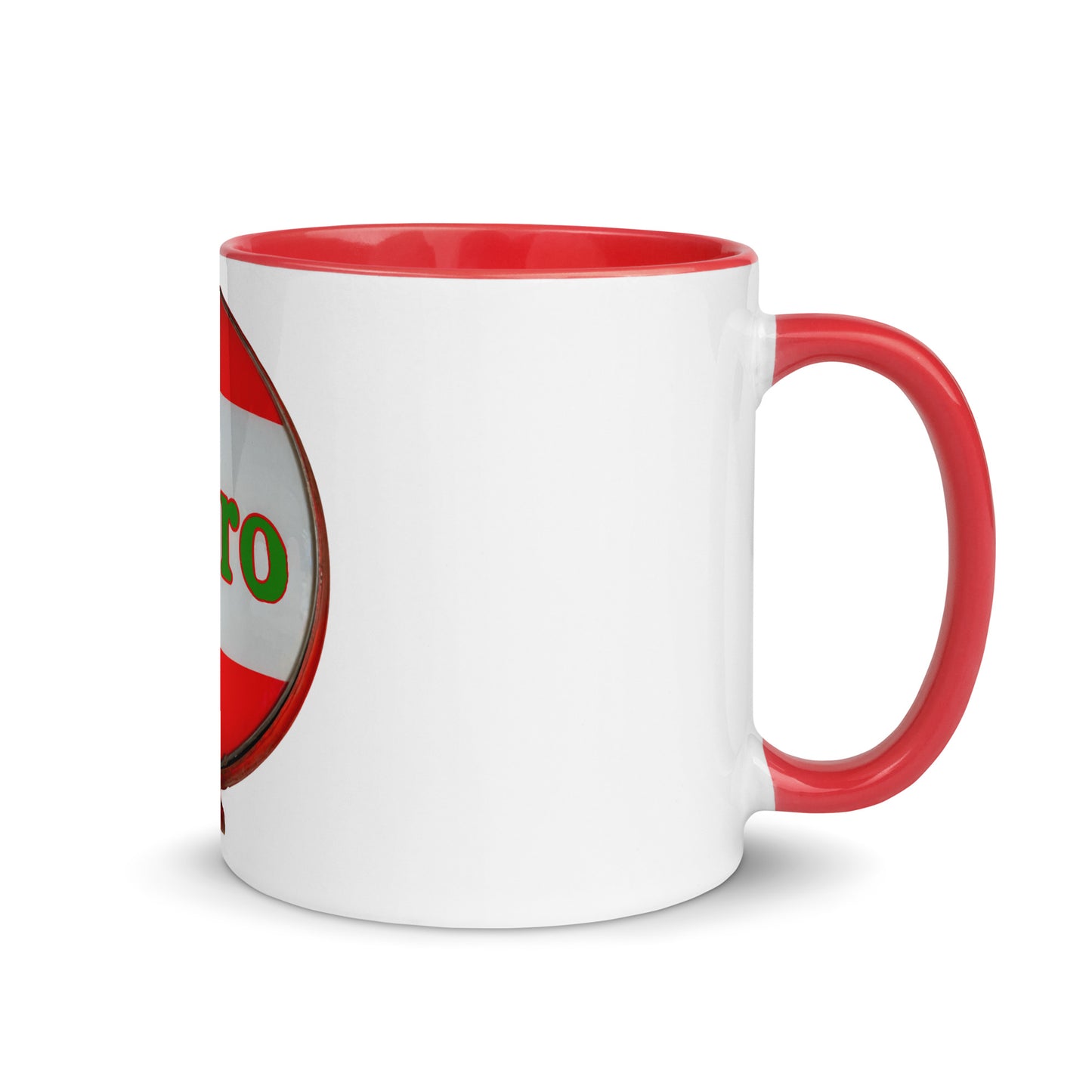 Retro Metro Globe Style Mug with Color Inside