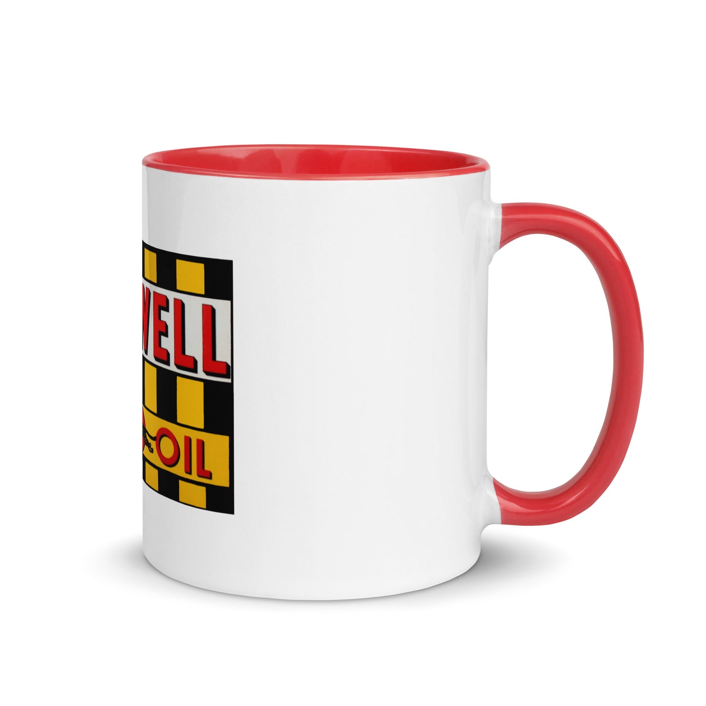 Retro Speedway Tin Syle Mug with Color Inside