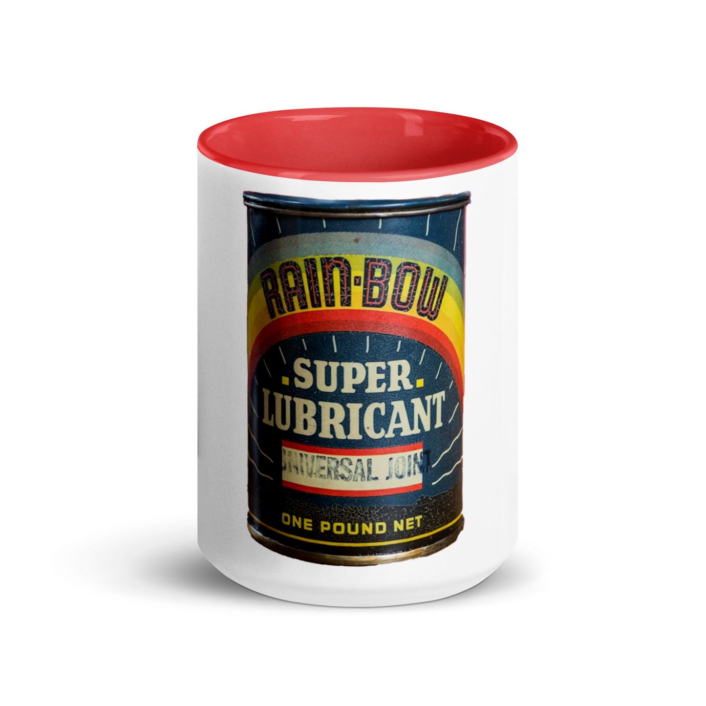 Vintage Grease Soup Can Style Mug with Color Inside