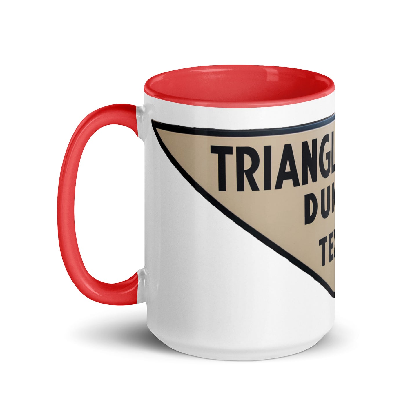 Retro Triangle Oil Company Tin Style Mug with Color Inside