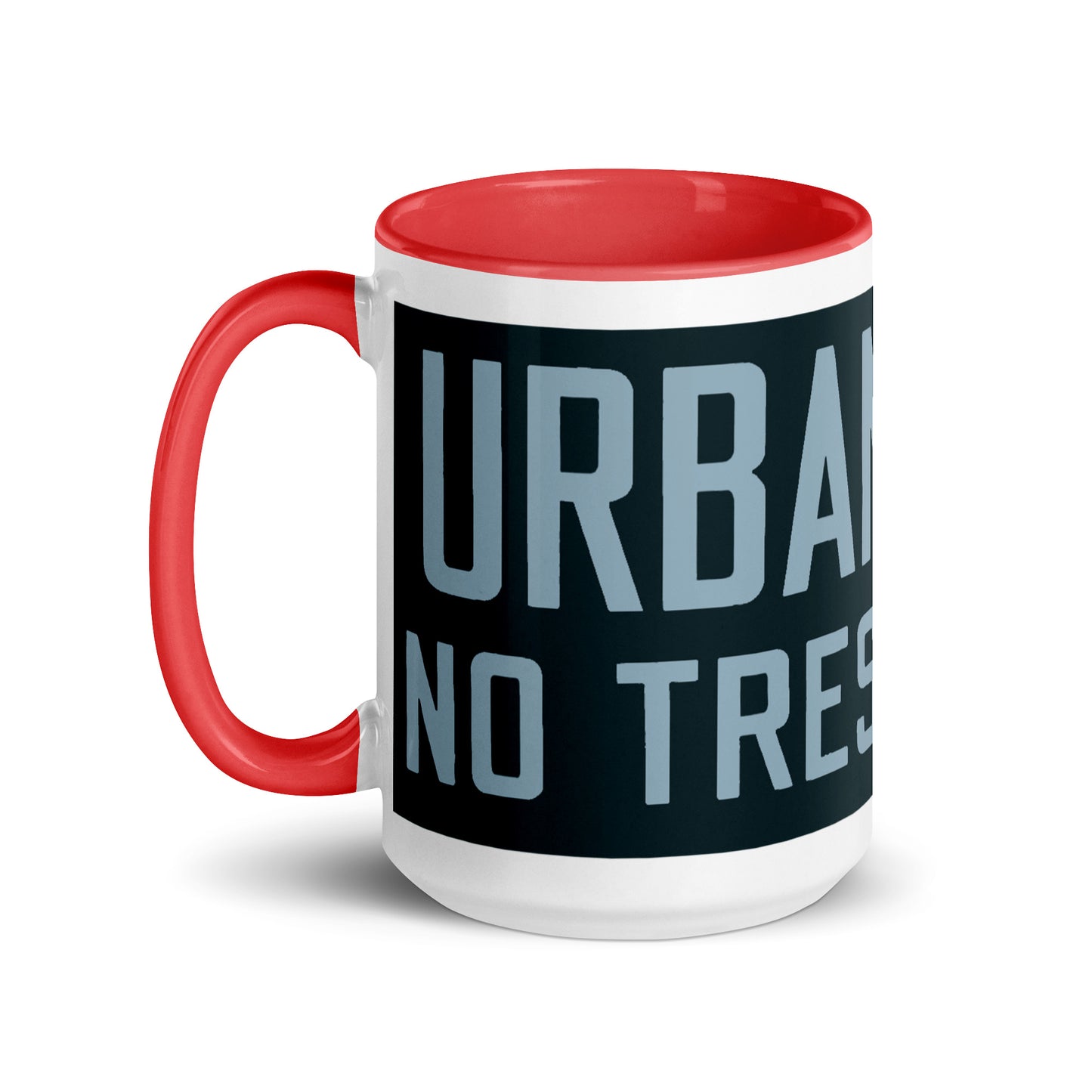 Retro Urban Farm Sign Porcelain Style Mug with Color Inside