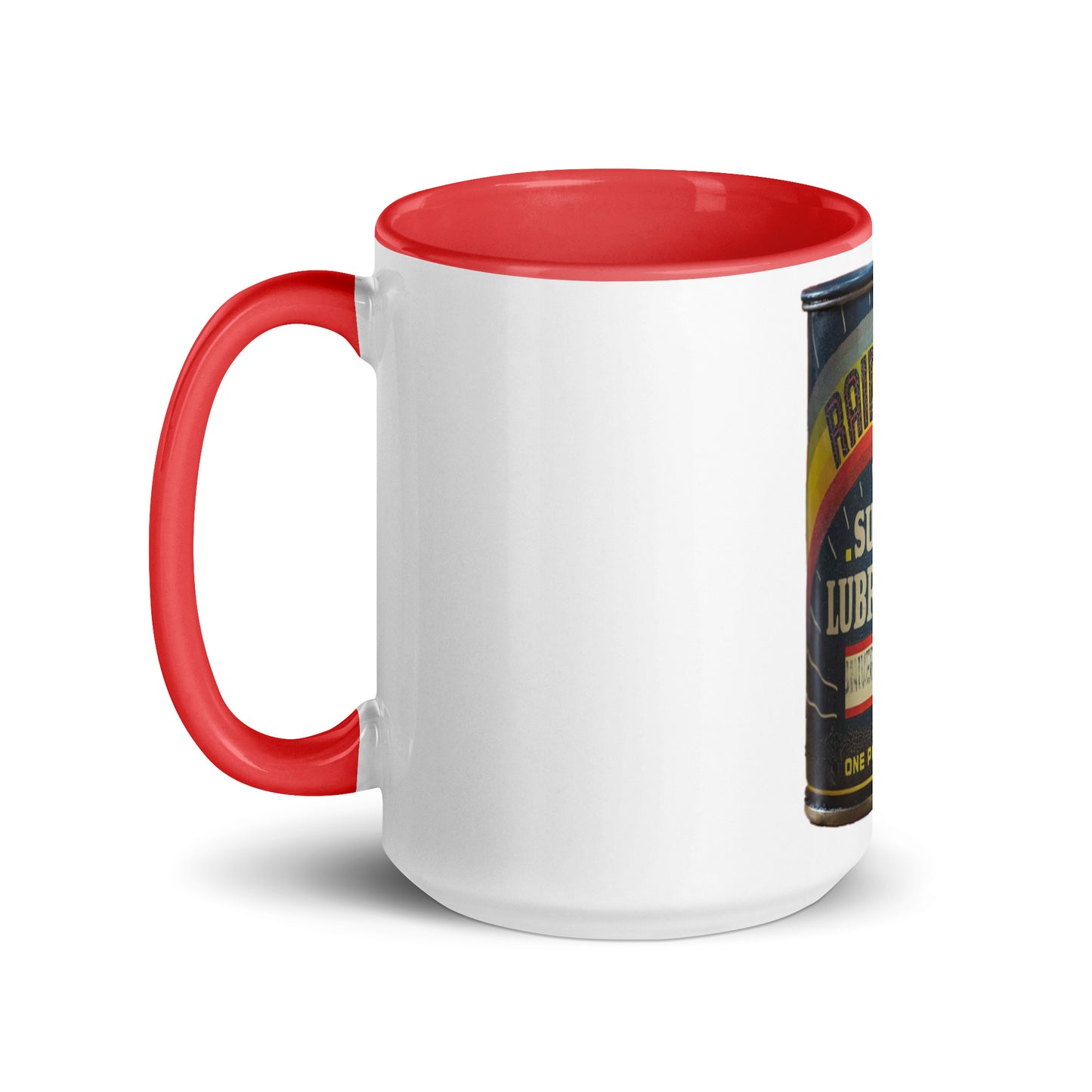 Vintage Grease Soup Can Style Mug with Color Inside