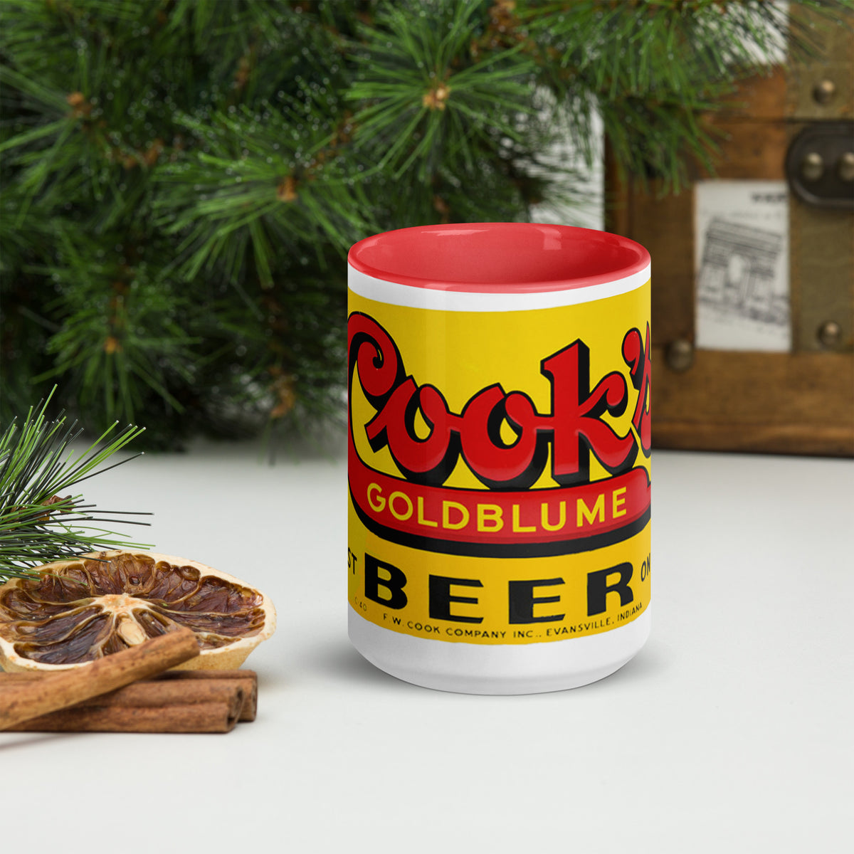 Cooks Beer Vintage Tin Style Mug with Color Inside