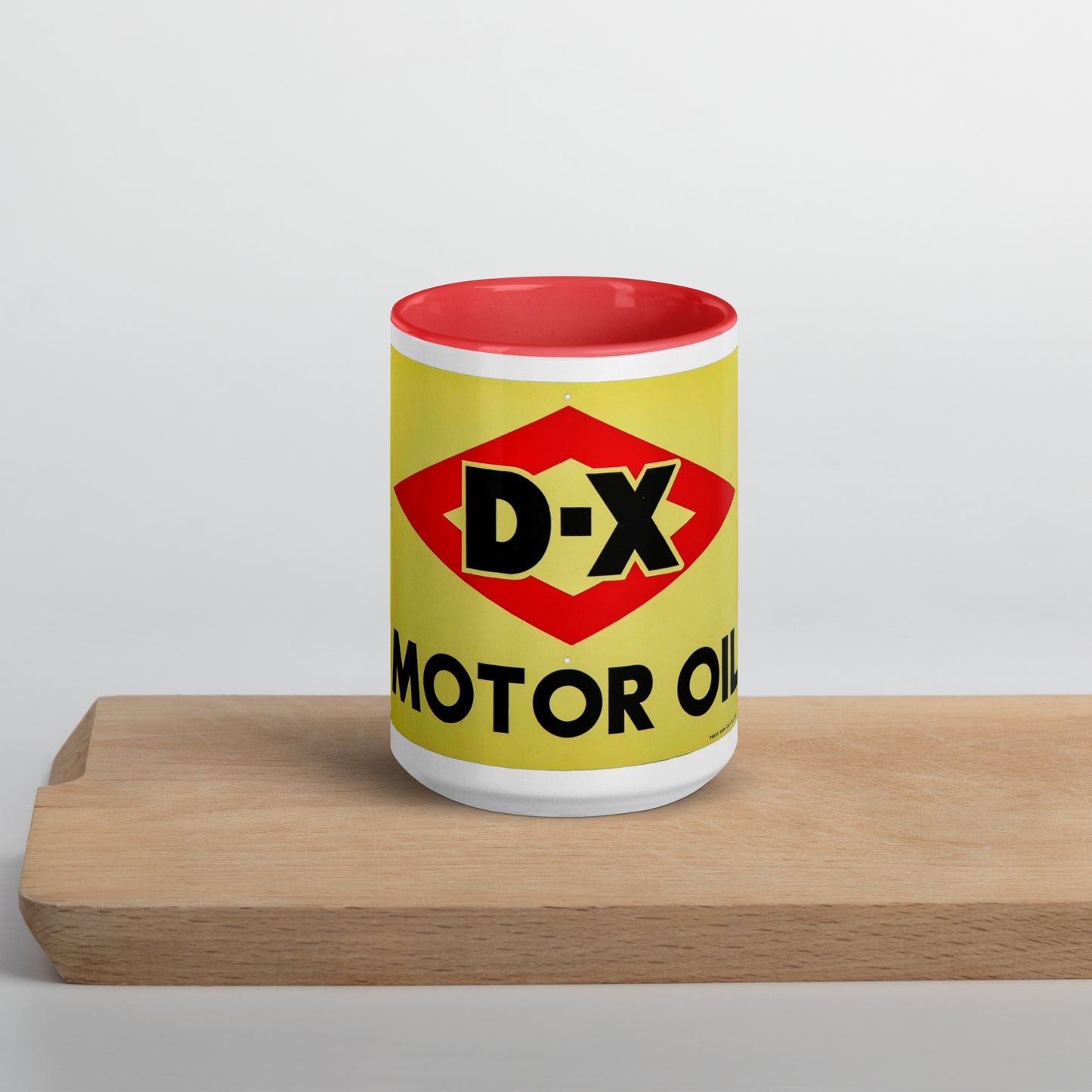DX Oil Vintage Sign Style Mug with Color Inside