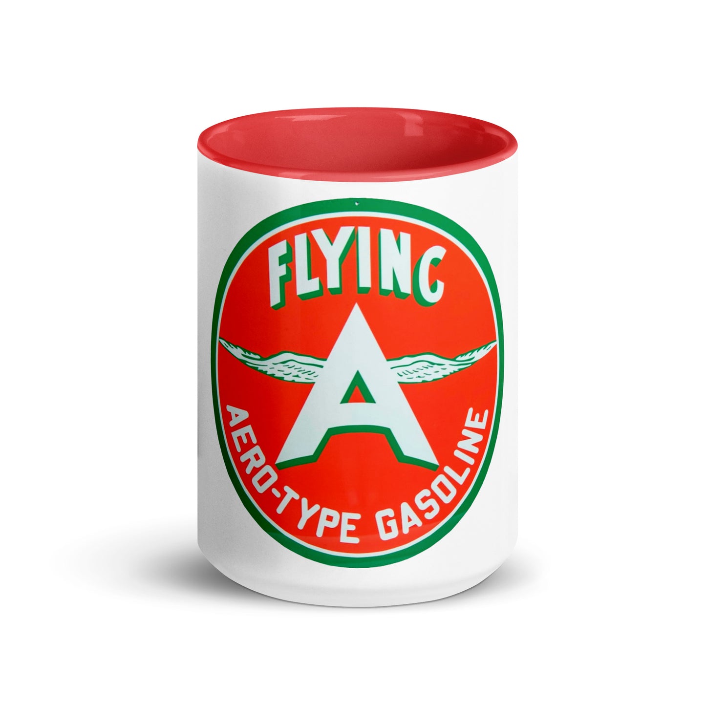 Vintage Flying A Porcelain Style Design Mug with Color Inside