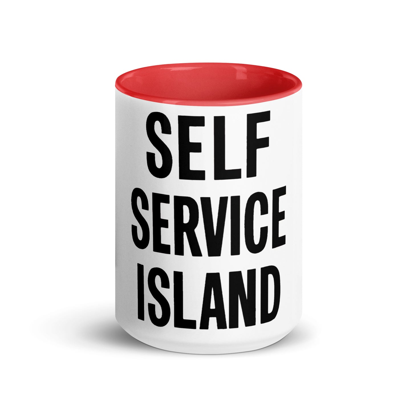 Self Service Island Design Mug with Color Inside