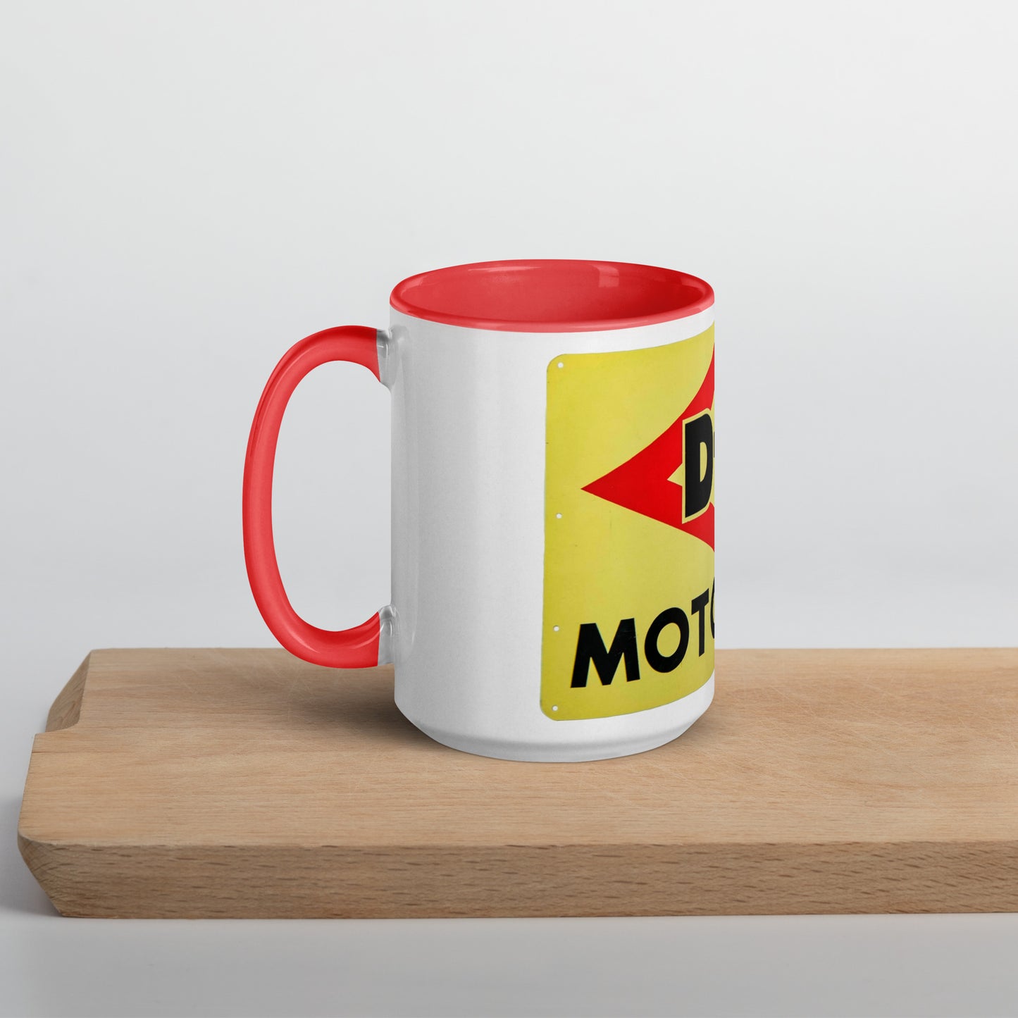 DX Oil Vintage Sign Style Mug with Color Inside