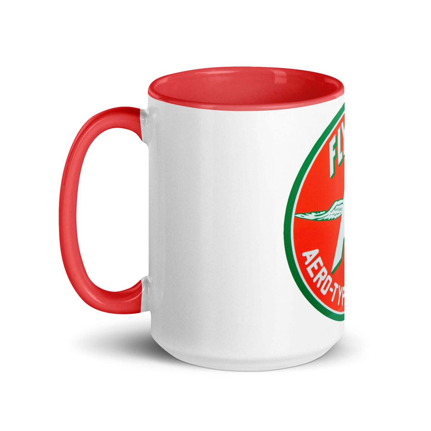 Vintage Flying A Porcelain Style Design Mug with Color Inside