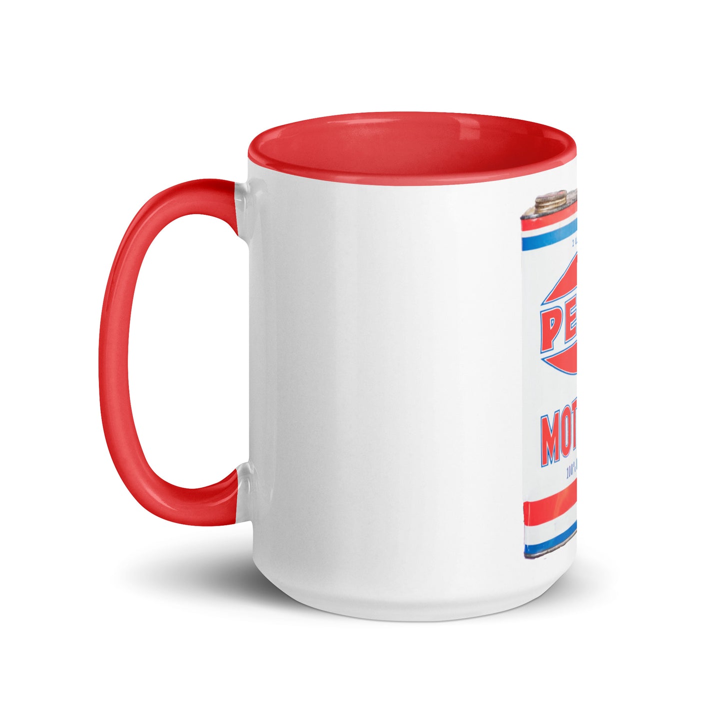Vintage Petco Oil Can Mug with Color Inside
