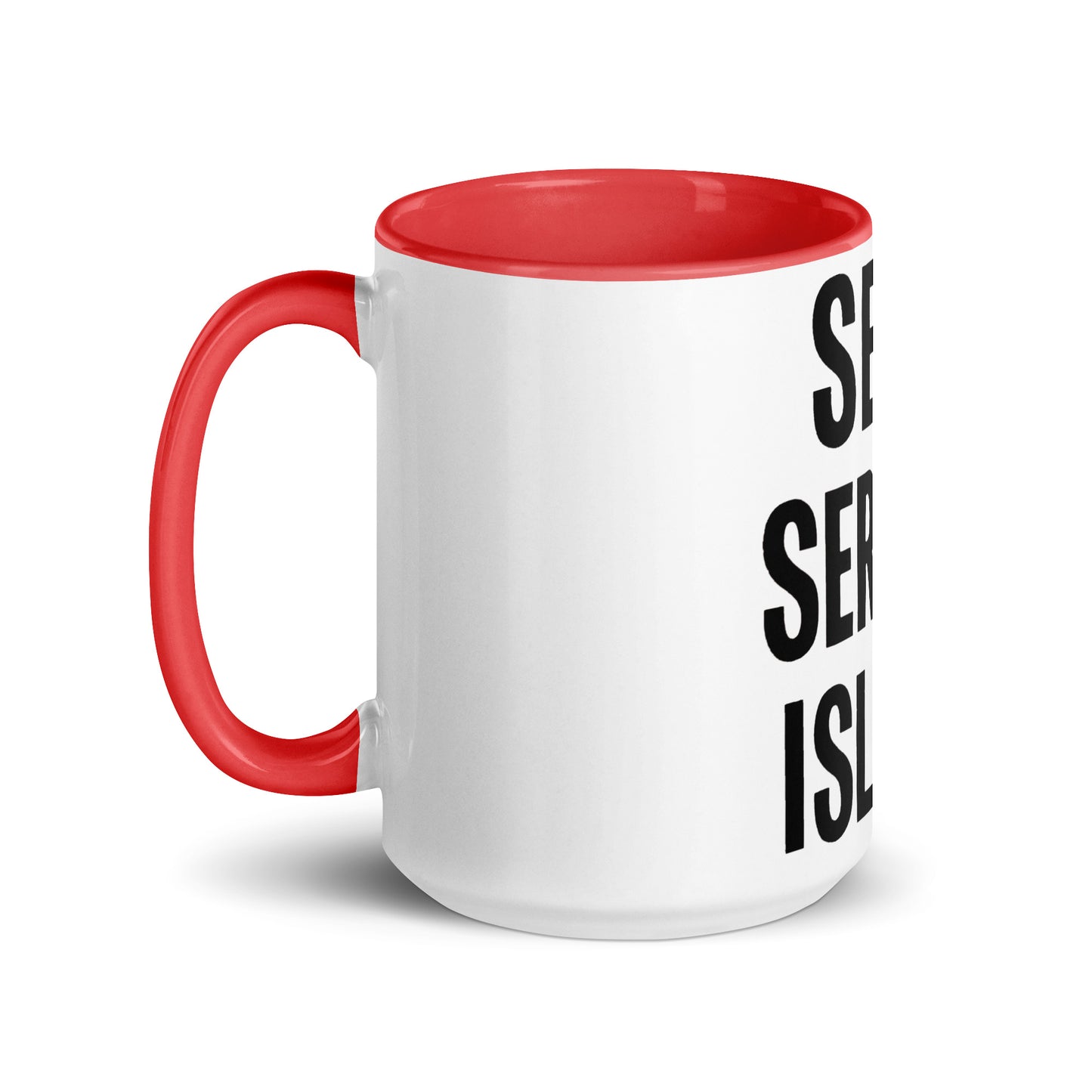 Self Service Island Design Mug with Color Inside