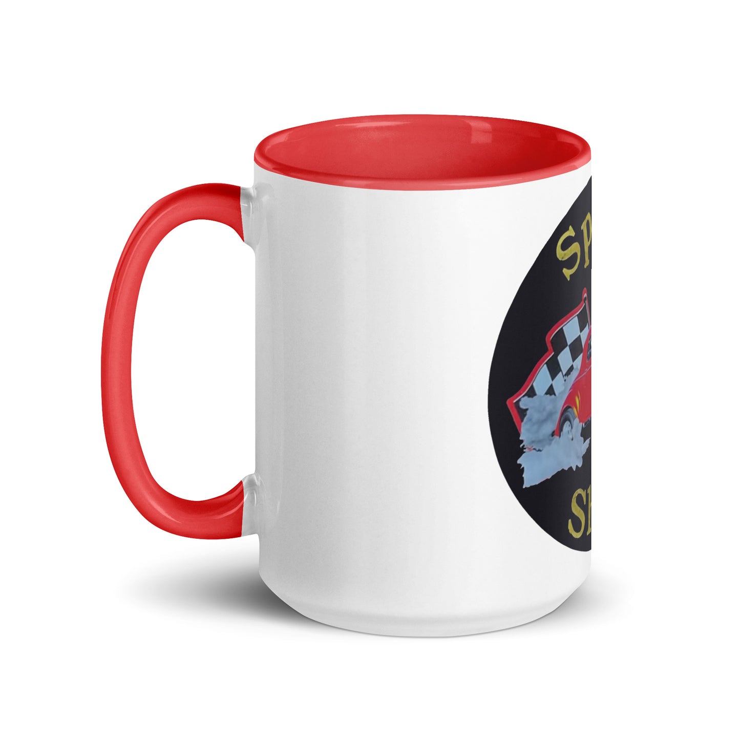 Retro Speed Shop Tin Style Mug with Color Inside