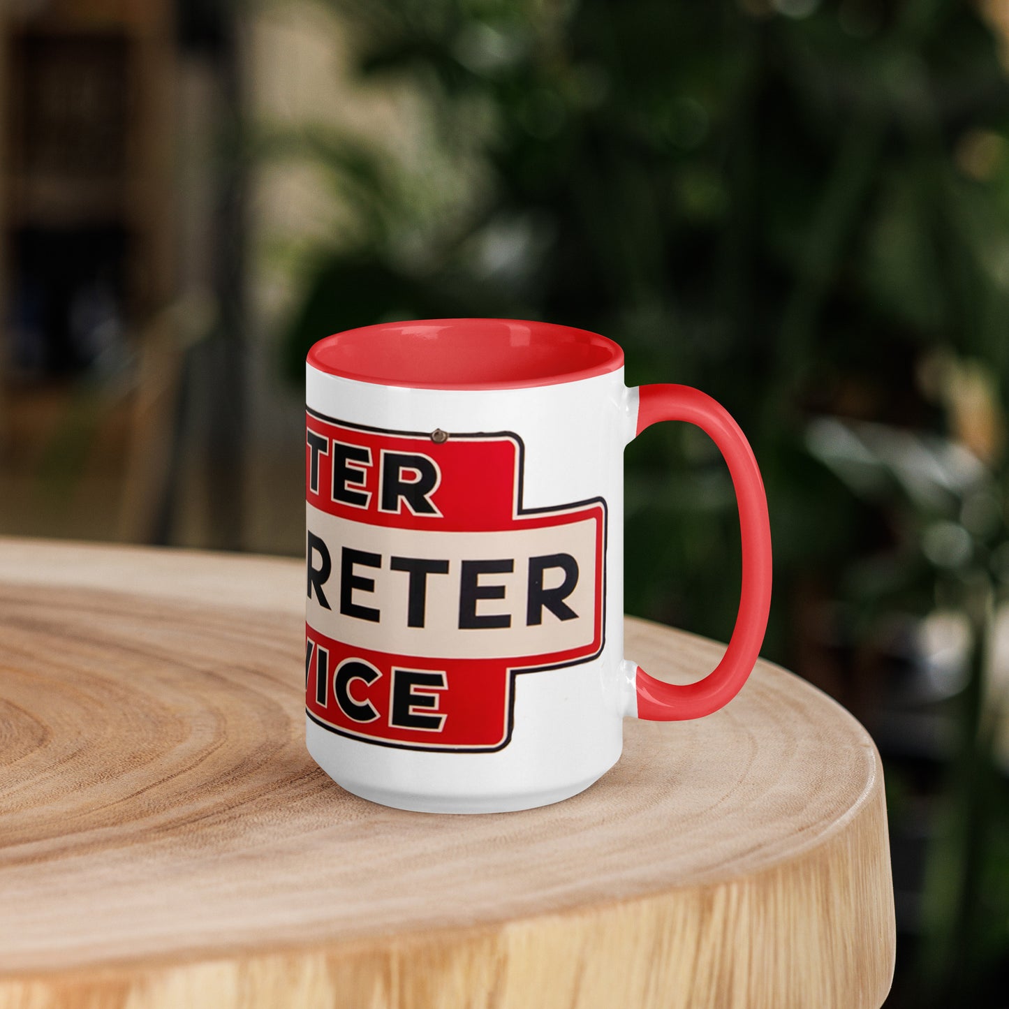 Carter Carbs Tin Style Shop Sign Mug with Color Inside