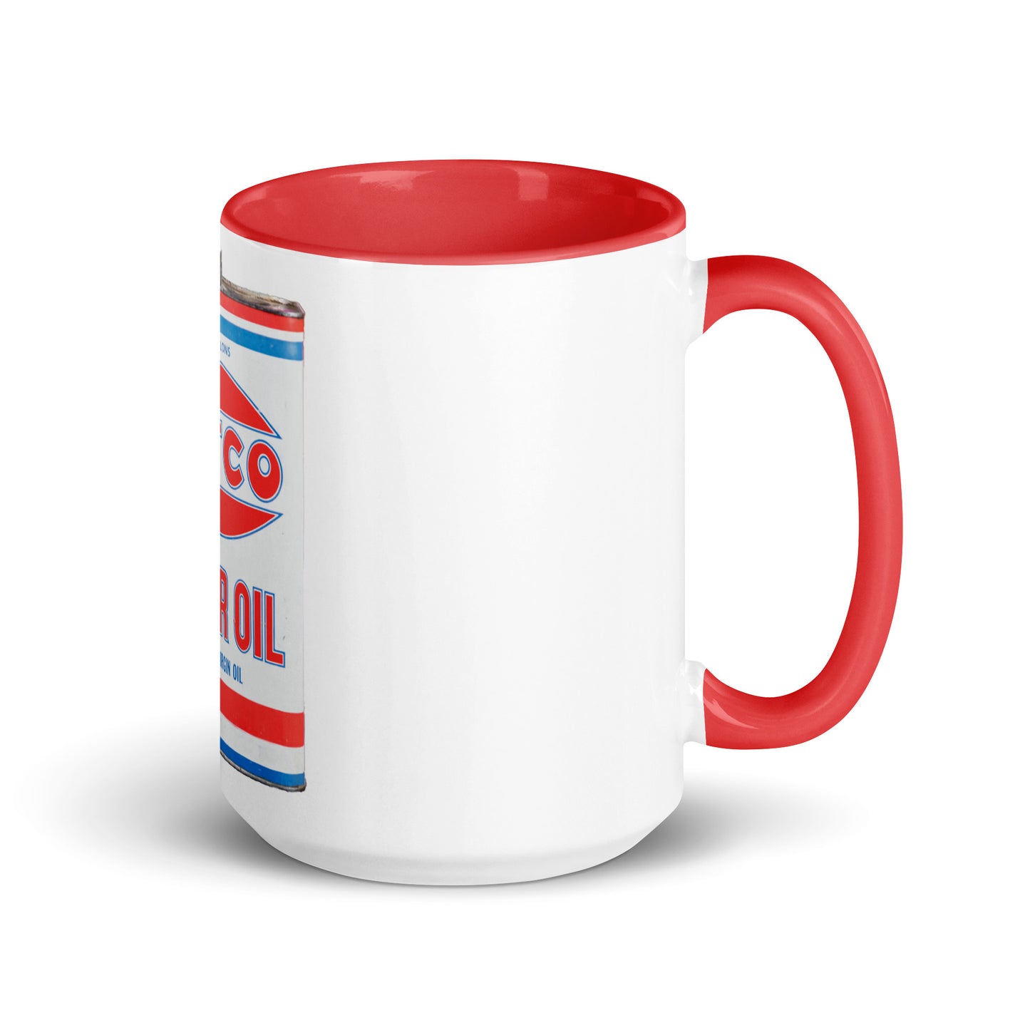 Vintage Petco Oil Can Mug with Color Inside