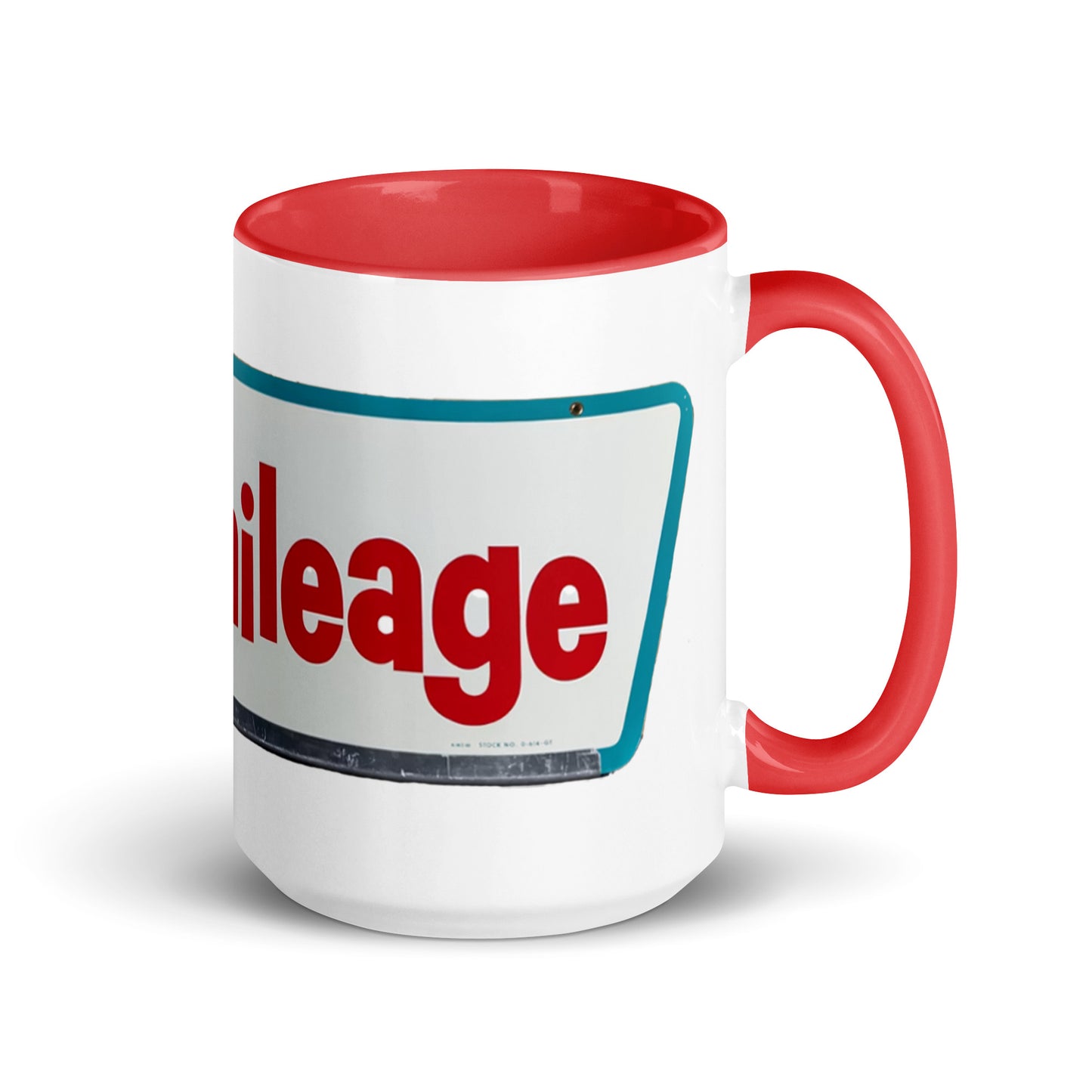 Retro Smileage Tire Sign Mug with Color Inside