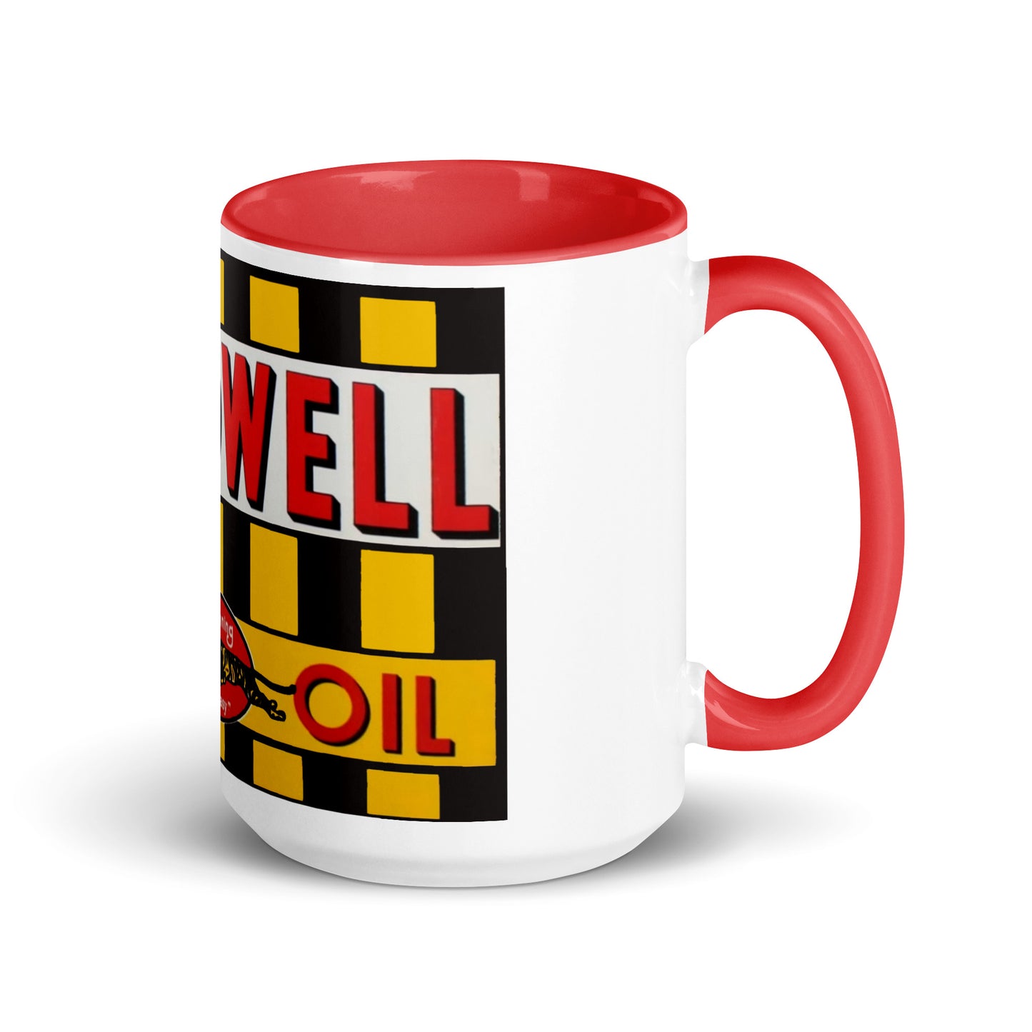 Retro Speedway Tin Syle Mug with Color Inside