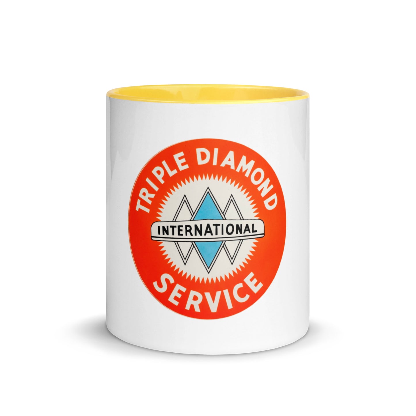 Triple Diamond Service Tin Style Mug with Color Inside