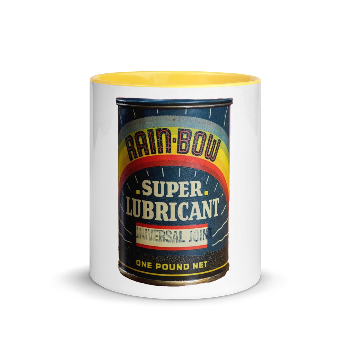 Vintage Grease Soup Can Style Mug with Color Inside