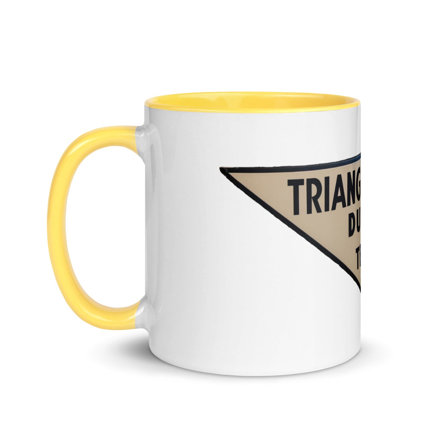 Retro Triangle Oil Company Tin Style Mug with Color Inside