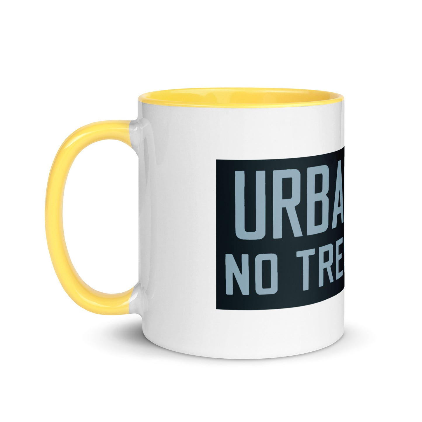 Retro Urban Farm Sign Porcelain Style Mug with Color Inside