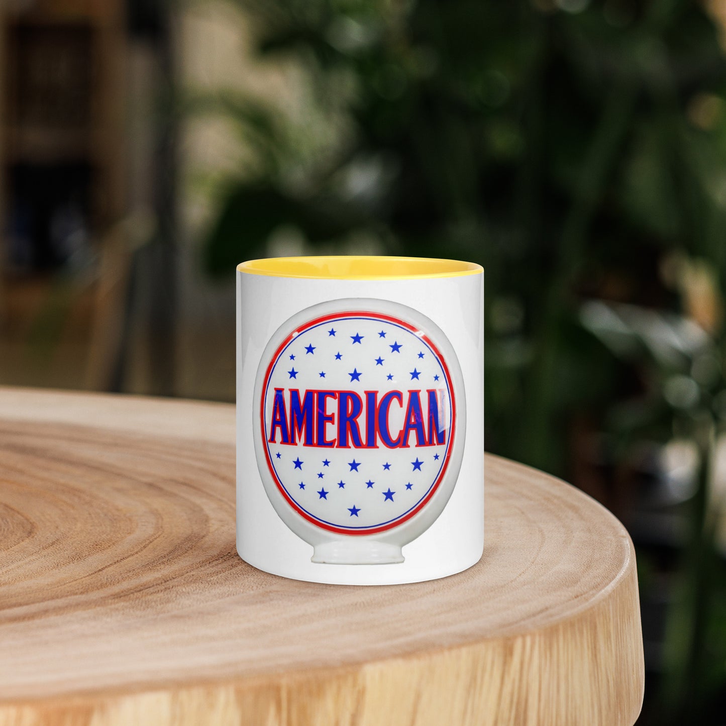 American Gas Globe Style Mug with Color Inside