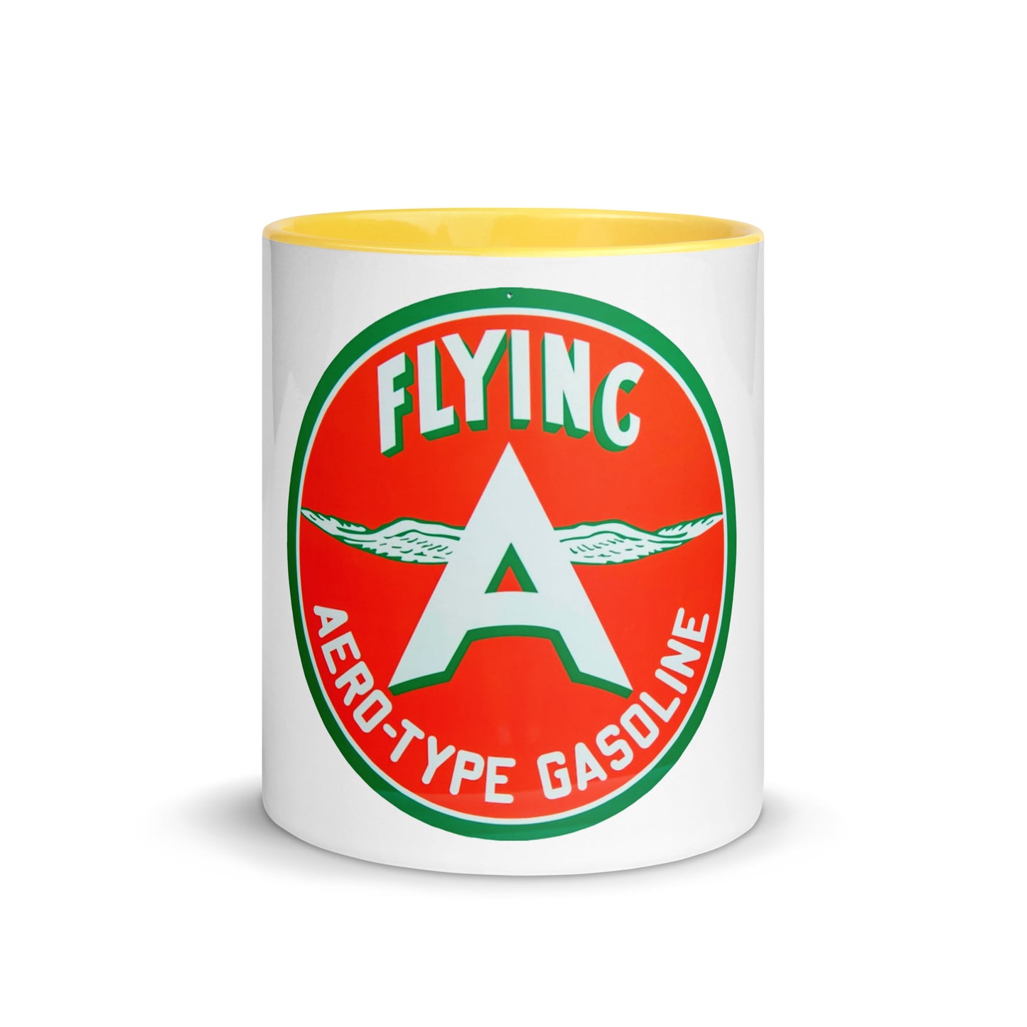 Vintage Flying A Porcelain Style Design Mug with Color Inside