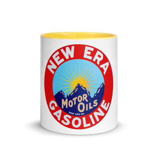 Retro Gas Sign New Era Mug with Color Inside