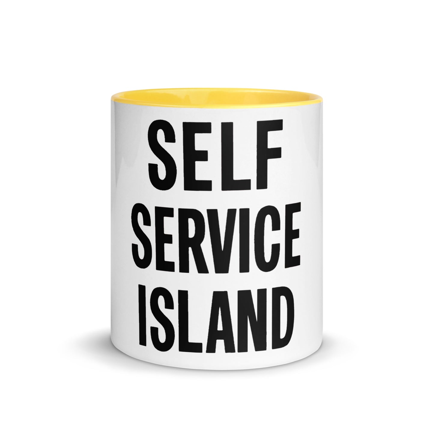 Self Service Island Design Mug with Color Inside