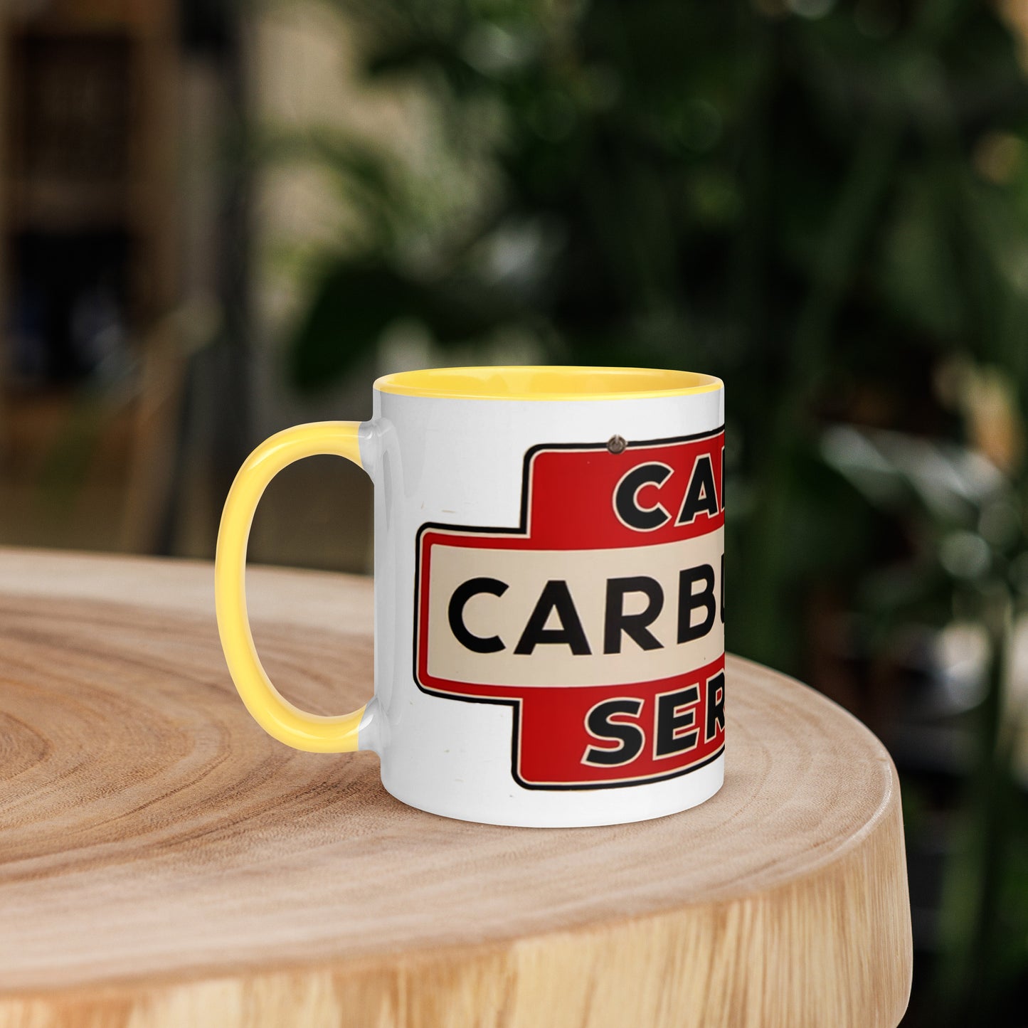 Carter Carbs Tin Style Shop Sign Mug with Color Inside