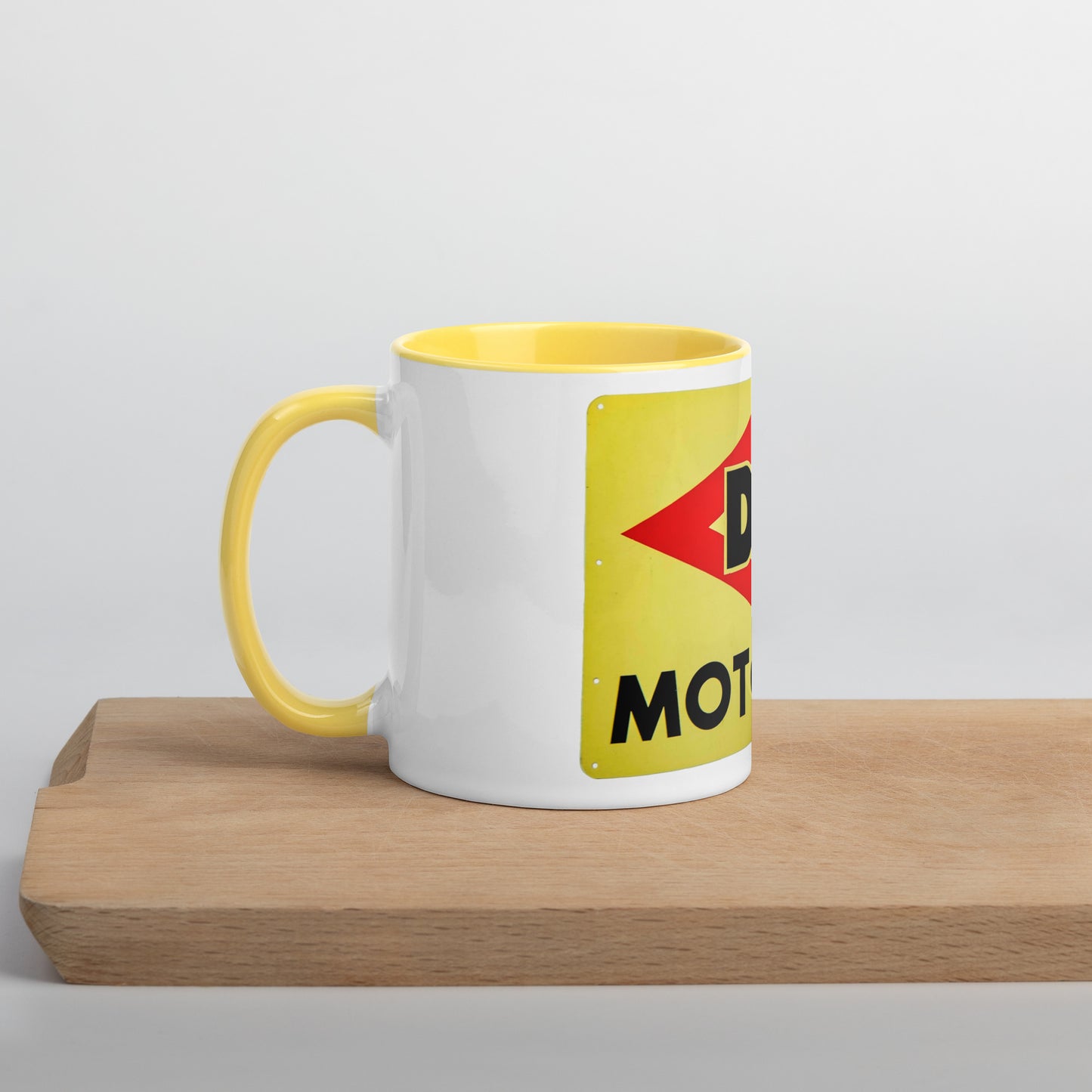 DX Oil Vintage Sign Style Mug with Color Inside