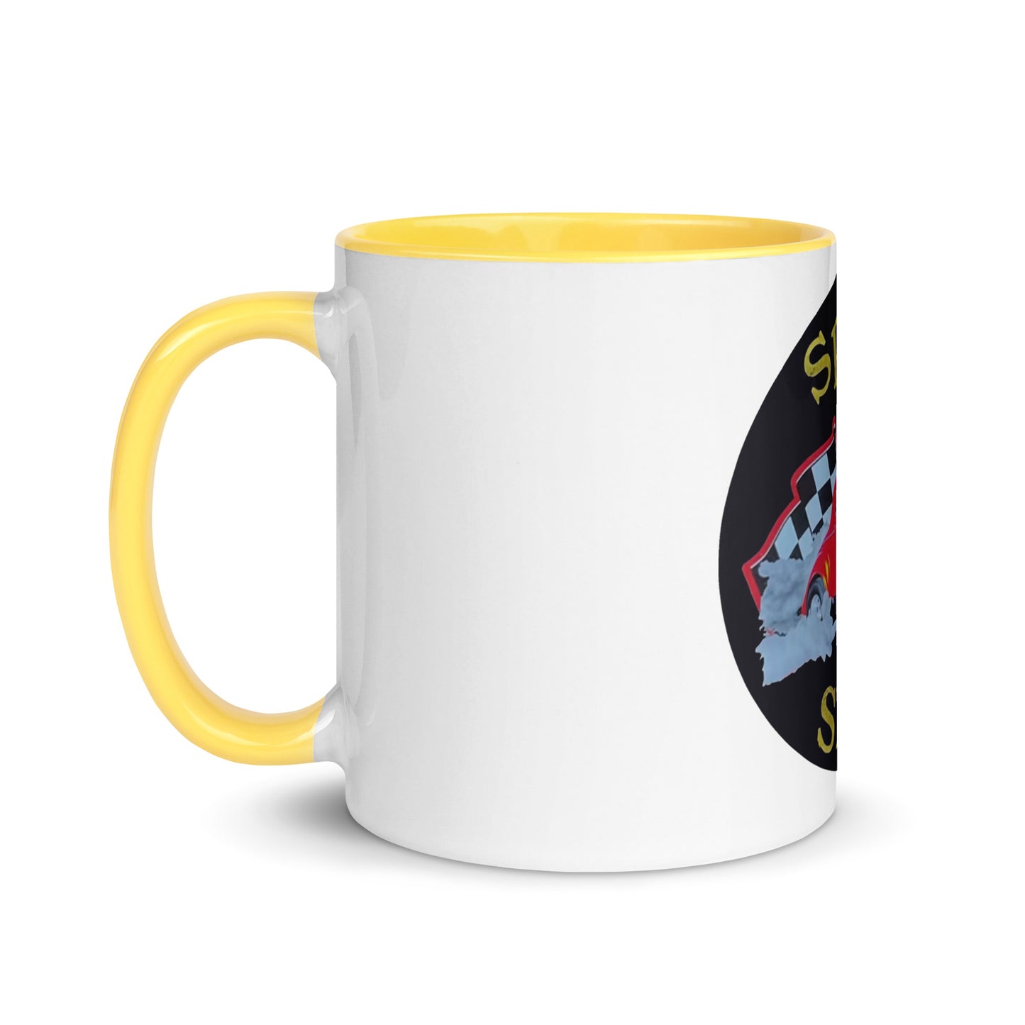 Retro Speed Shop Tin Style Mug with Color Inside