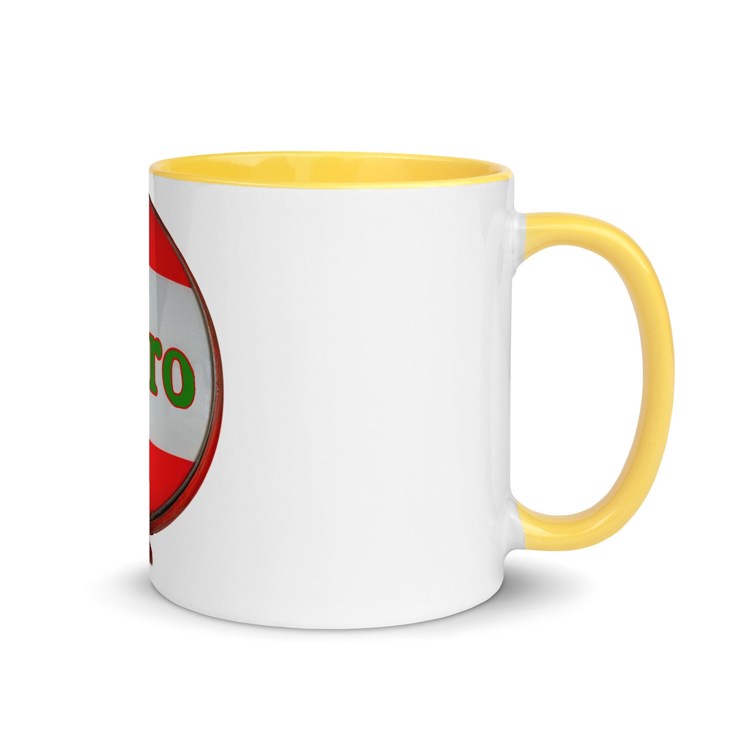 Retro Metro Globe Style Mug with Color Inside