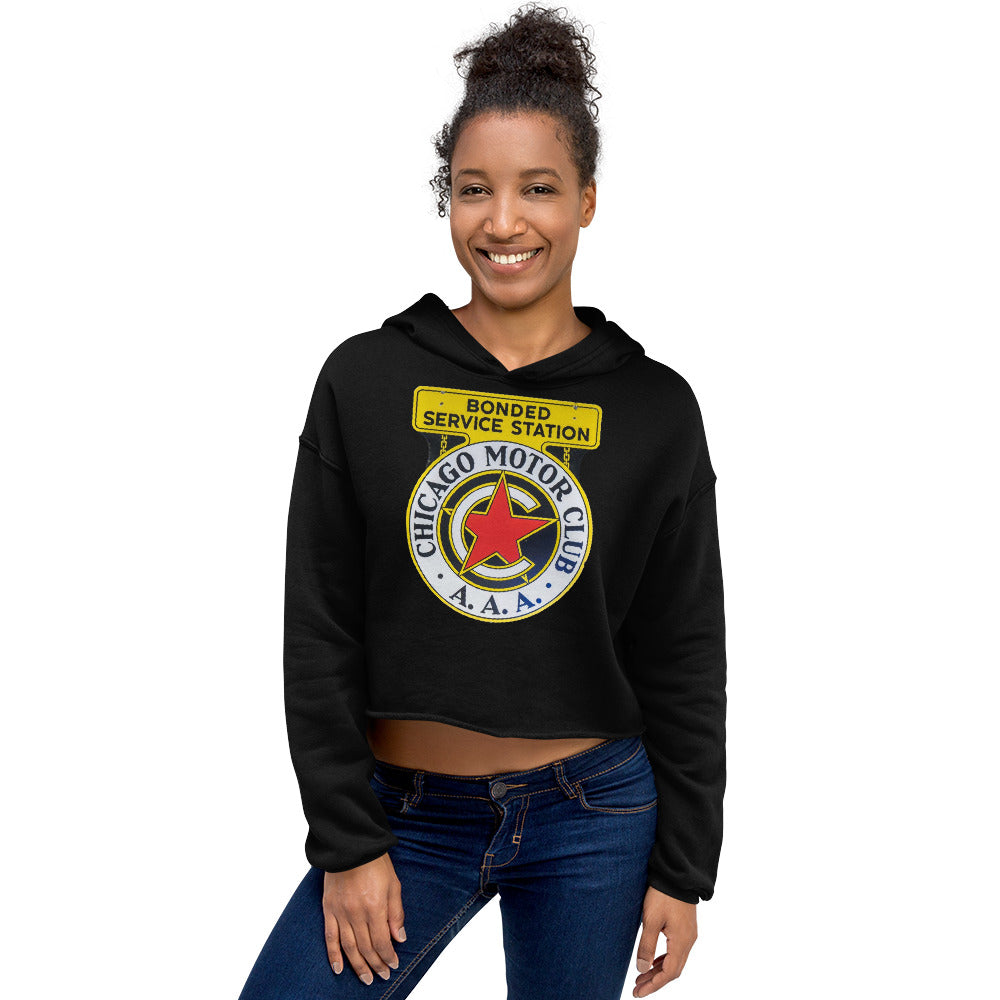 Chicago Motor Club Tin Style Crop Hoodie