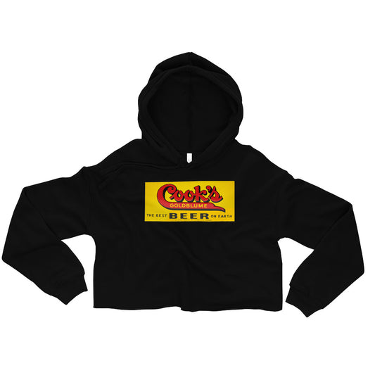 Cooks Beer Vintage Tin Style Crop Hoodie