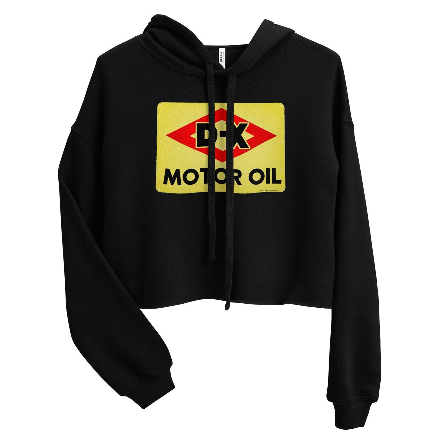 DX Oil Vintage Sign Style Crop Hoodie