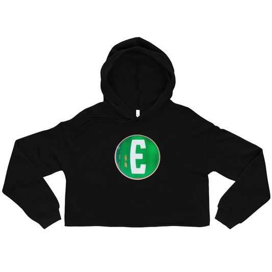 Edsel Globe Style Design Crop Hoodie