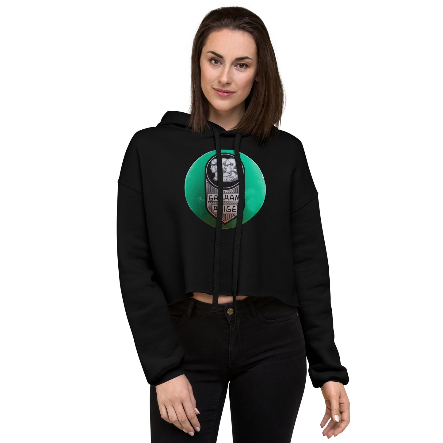 Retro Graham Paige GlobeDesign Crop Hoodie