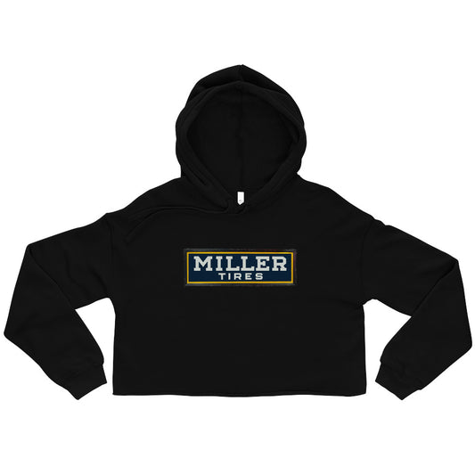 Vintage Miller Tire Sign Crop Hoodie