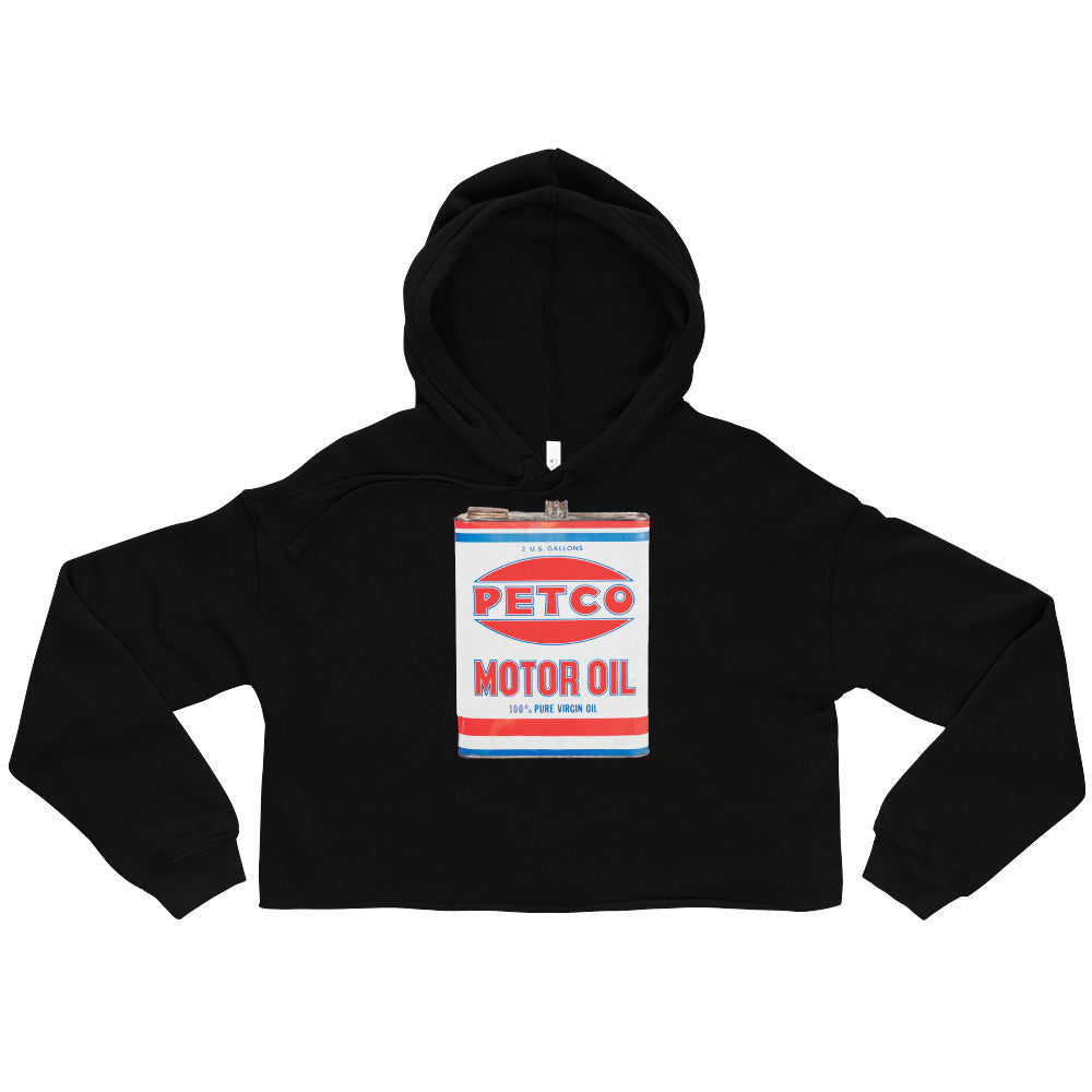 Vintage Petco Oil Can Crop Hoodie