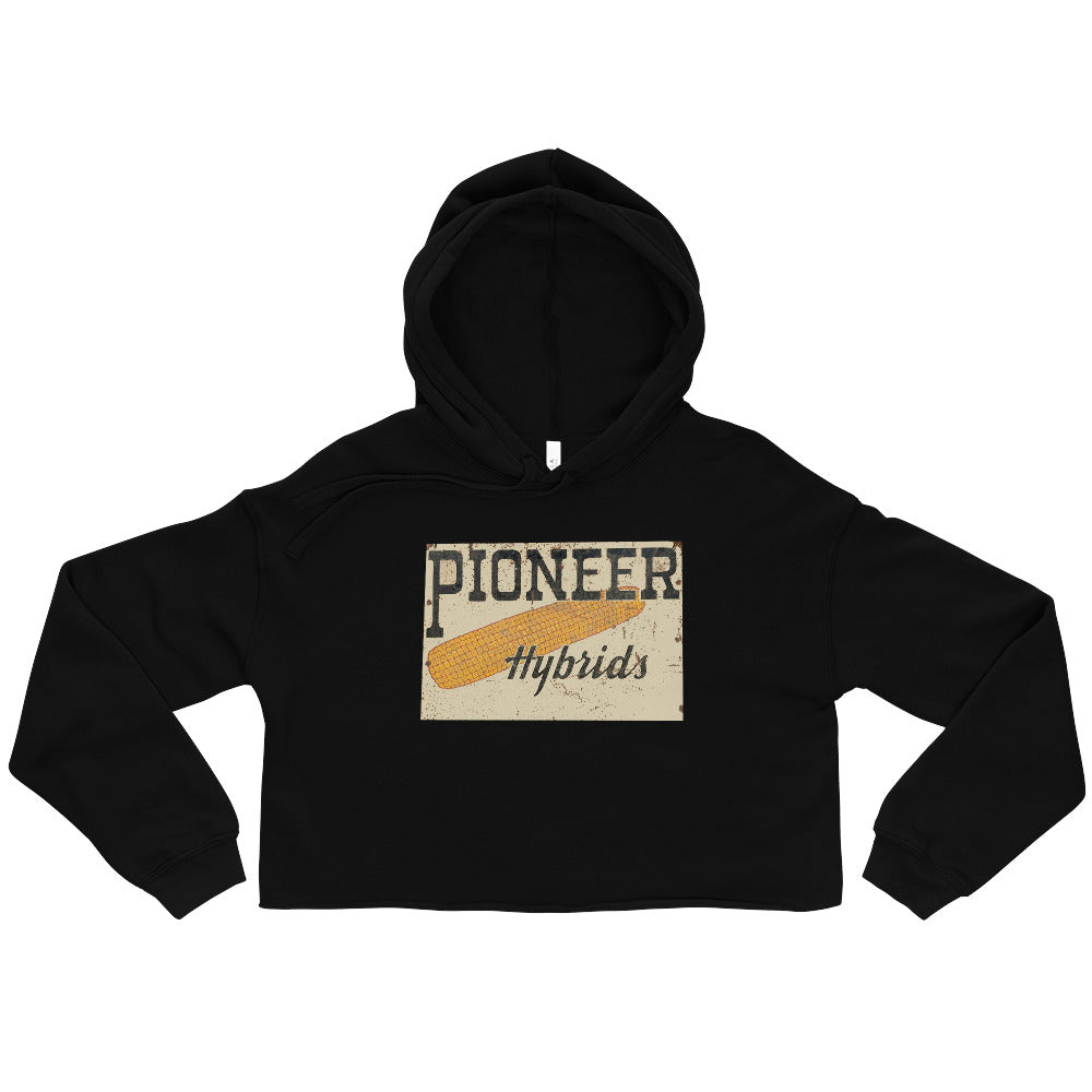 Vintage Pioneer Sign Crop Hoodie