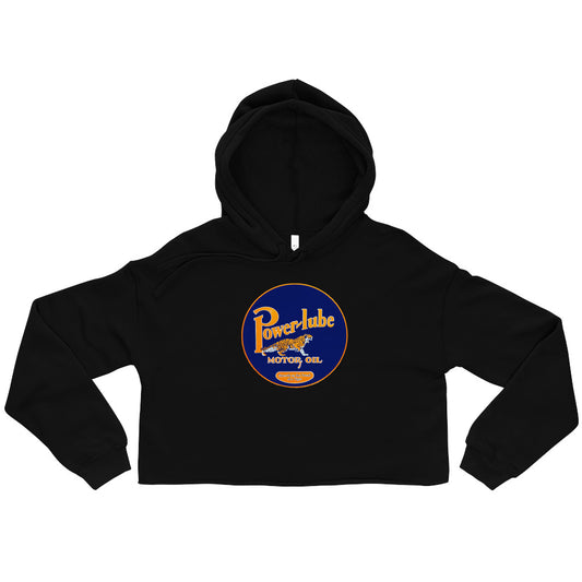 Retro Oil Sign PowerLube Crop Hoodie