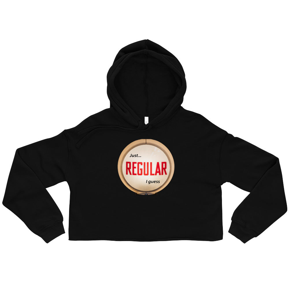 Retro Gas Globe Style Regular Crop Hoodie