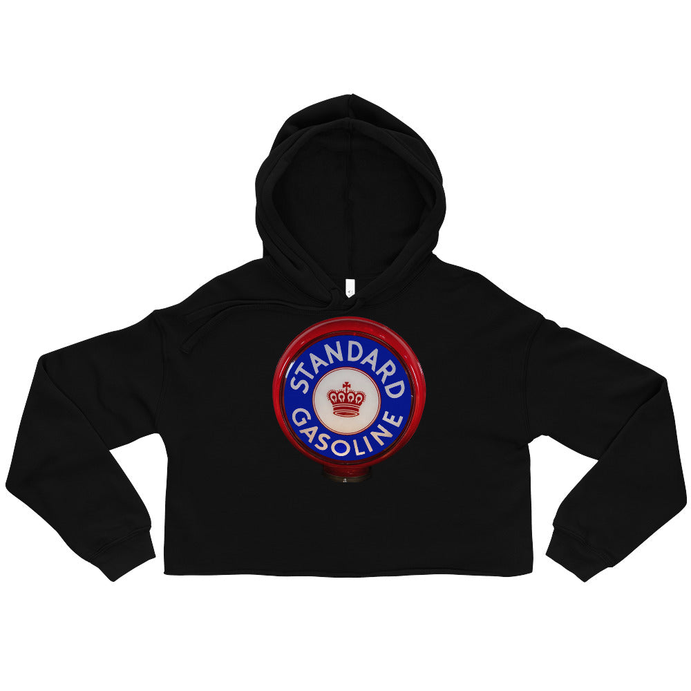 Retro Gas Globe Standard Gasoline Crop Hoodie