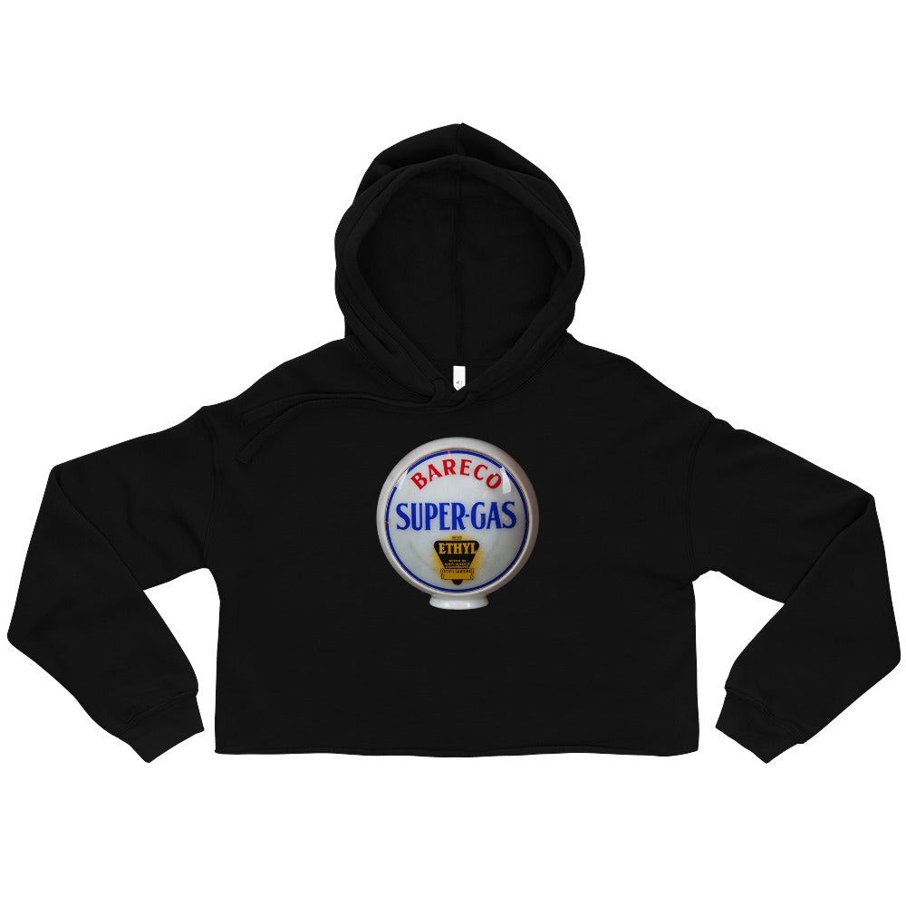 Retro Super Gas Globe Style Crop Hoodie